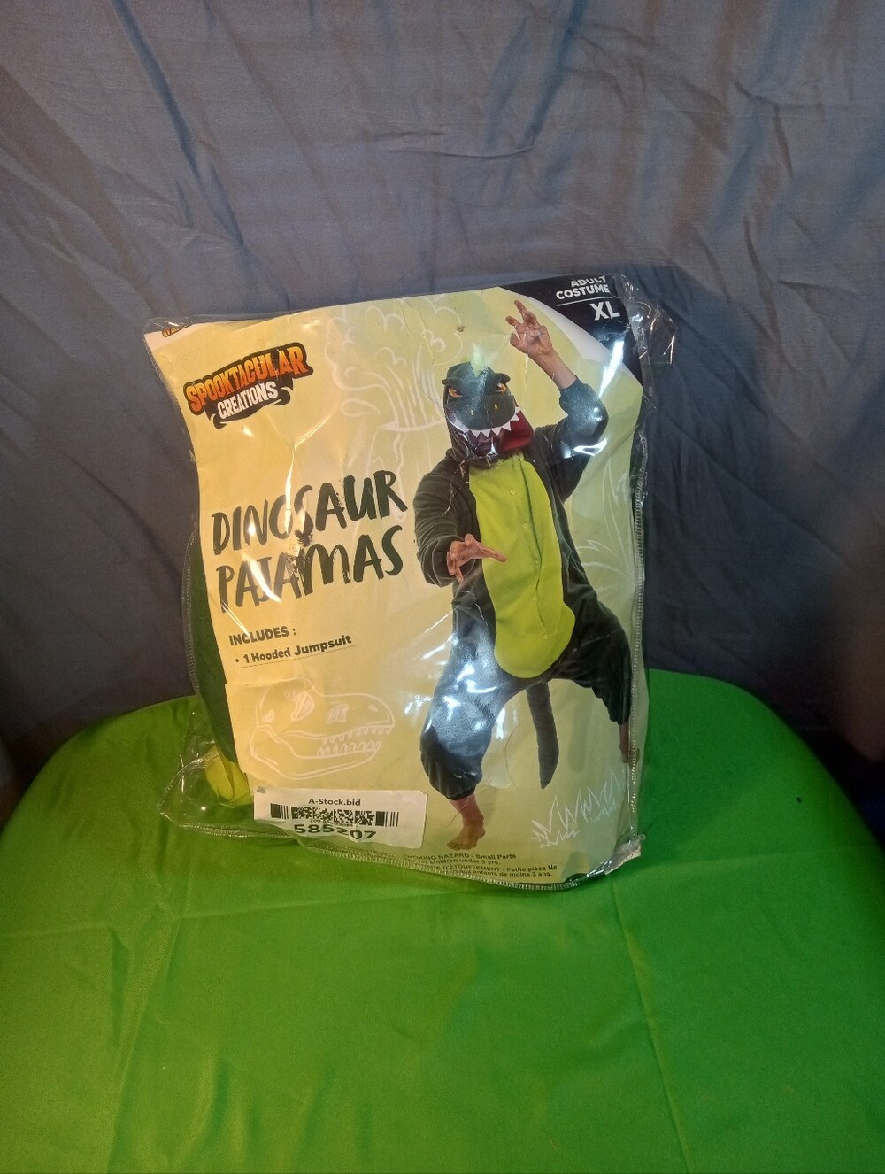 Adults Dinosaur Pajamas Costume - Green